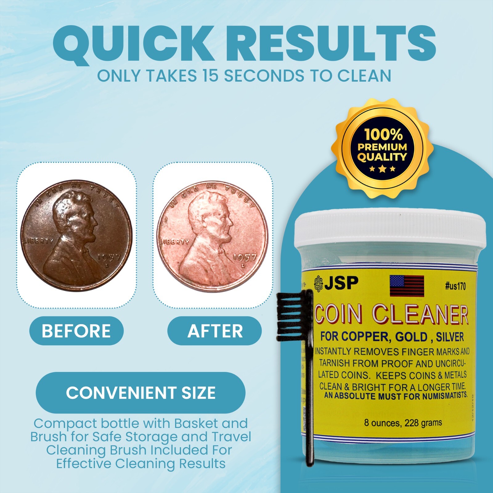 JSPSUPER Coin Cleaner, JSPCOIN Duller