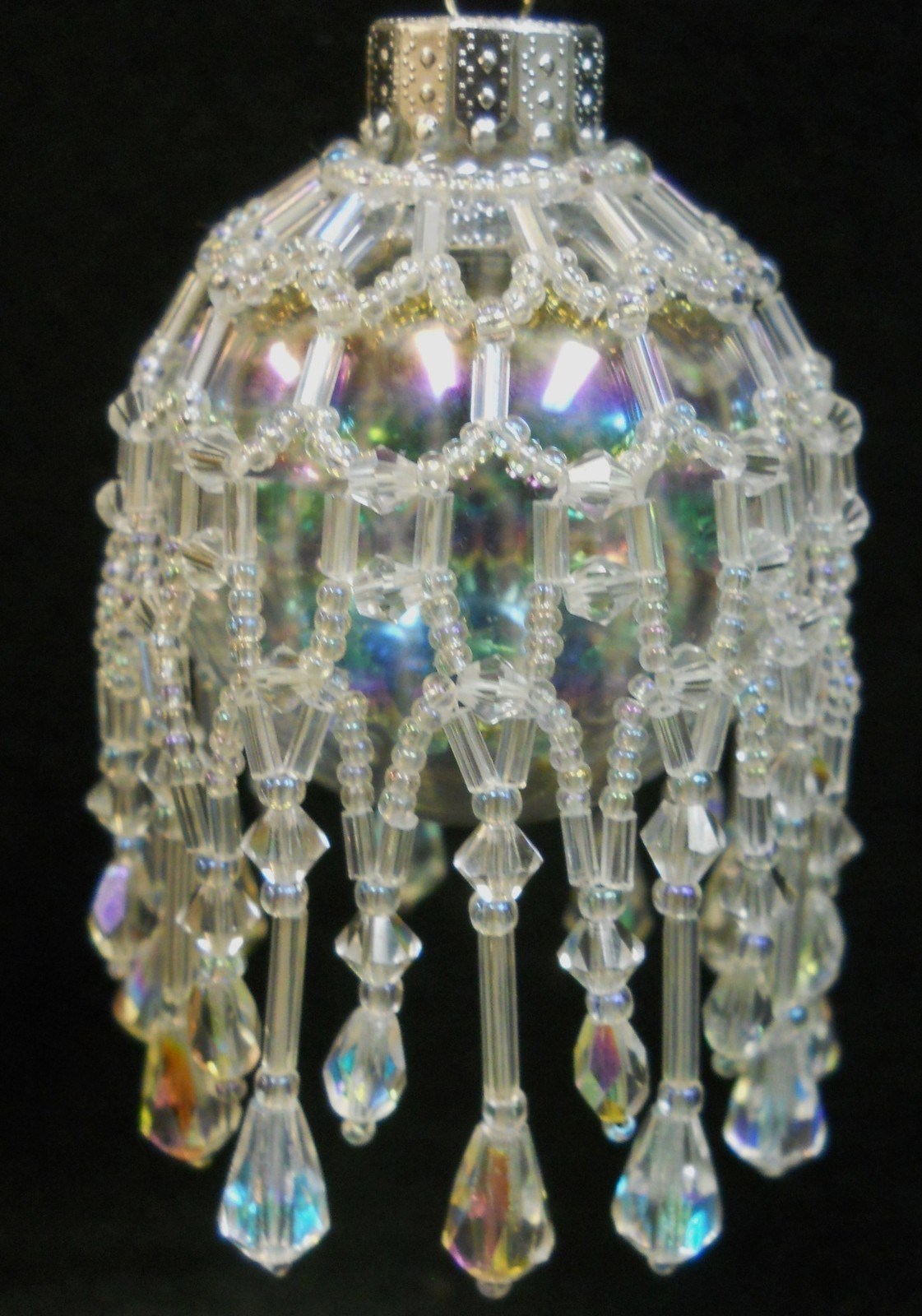 PATTERN ONLY Beaded Christmas Ornament Cover Holiday Original “Icicles”