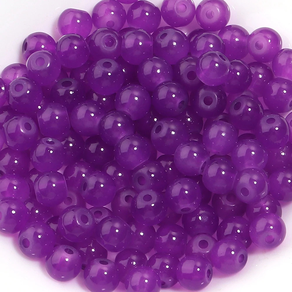 50Pcs/Lot 6Mm Glass round Beads Multicolor Loose Spacer Beads for Jewelry Making