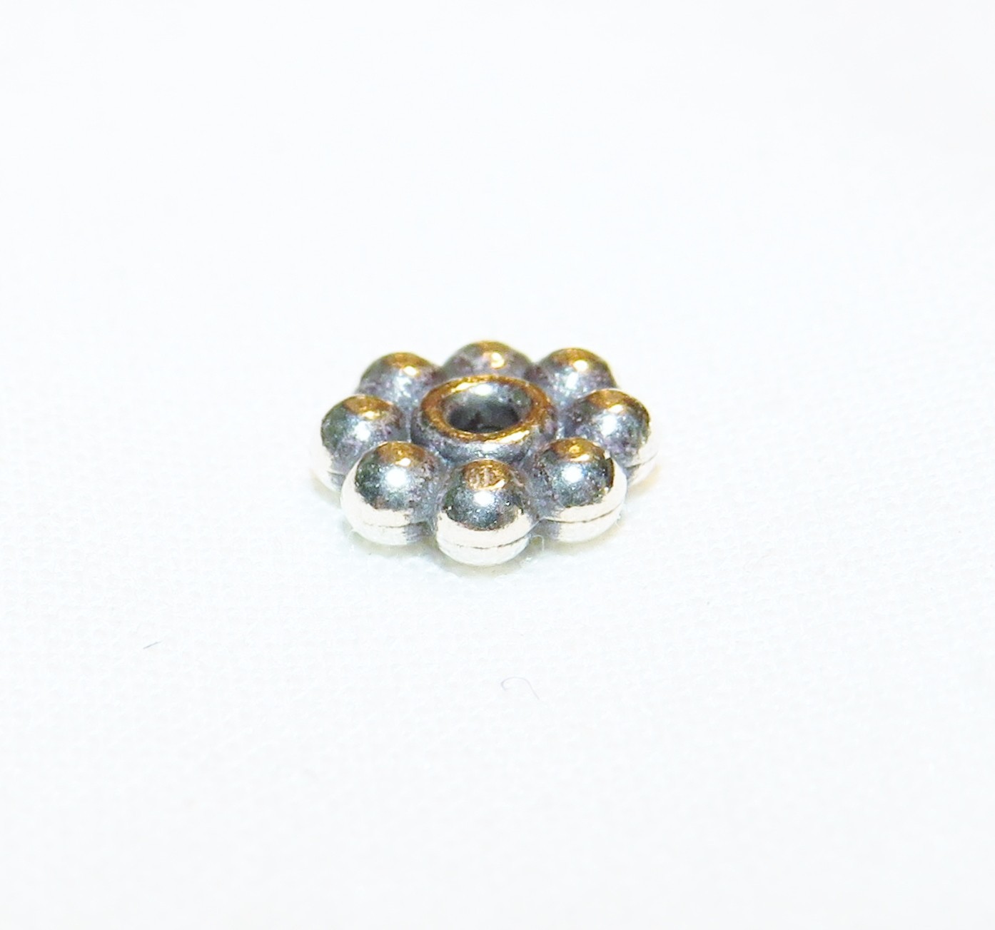 50pc Sterling Silver 4mm X 1mm Bali-Style Beads ~ Spacer~Jewelry Making Finding