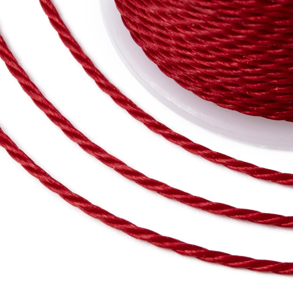 1mm Waxed Polyester Cord Twisted Sewing Waxed Thread for Macrame Bracelet 10Roll