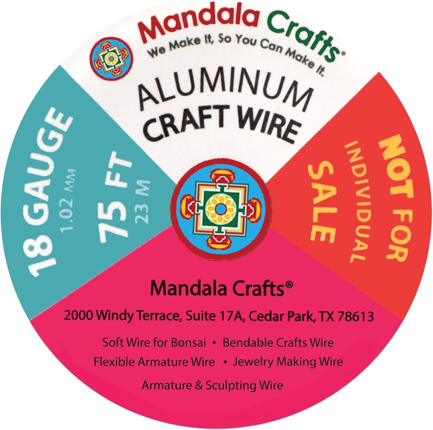18 Gauge Anodized Aluminum Craft Wire – Ideal for Jewelry & Sculpting – 450 FT