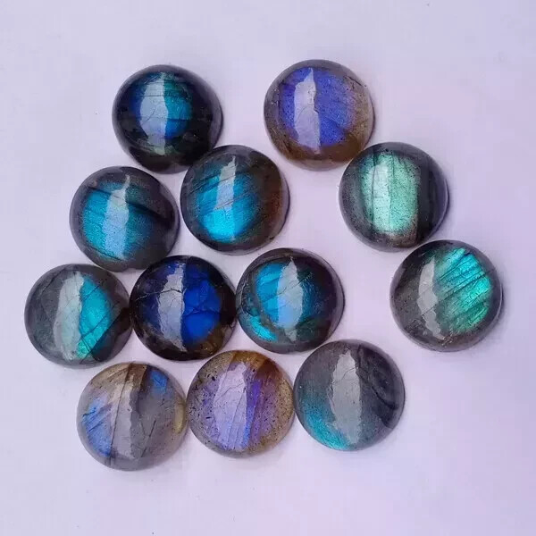 [WHOLESALE] NATURAL LABRADORITE CABOCHON ROUND SHAPE LOOSE GEMSTONE