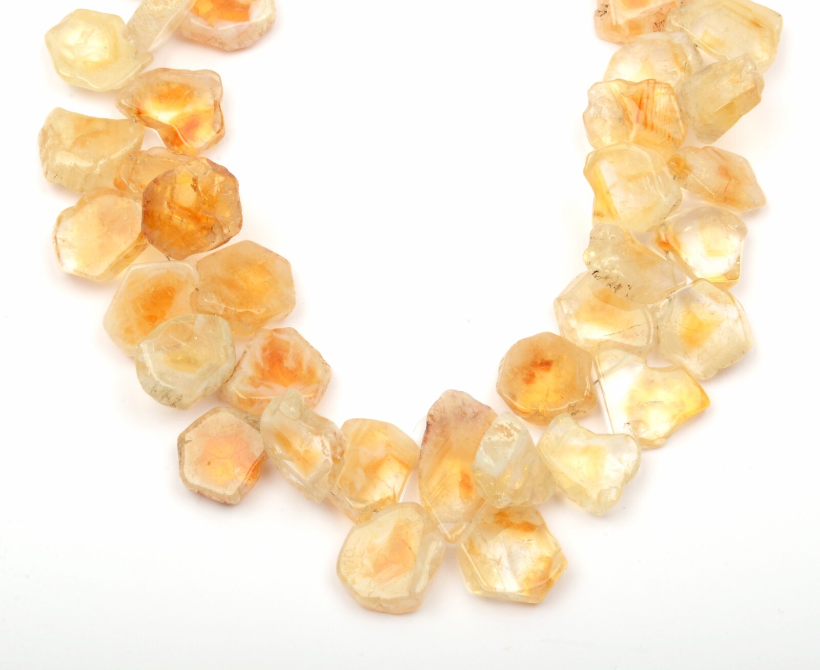 Natural Citrine Gemstone Beads8 Inch Strand 10×13-11×15 MM Rare Fancy Shape