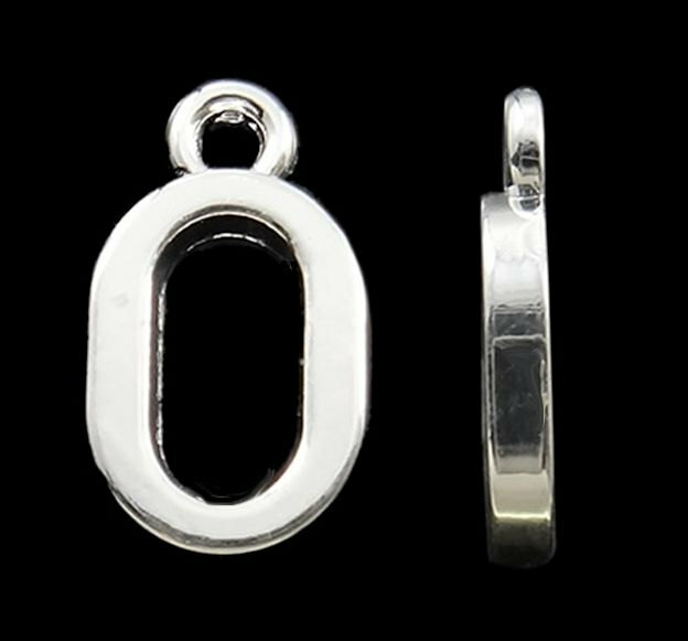 BULK 40 Letter O Alphabet Silver Tone Charms – SC2350