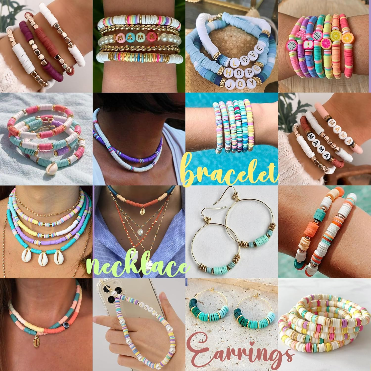30,000Pcs Clay Beads Bracelets Making Kit, Beads for Bracelets 6 Boxes Bead for