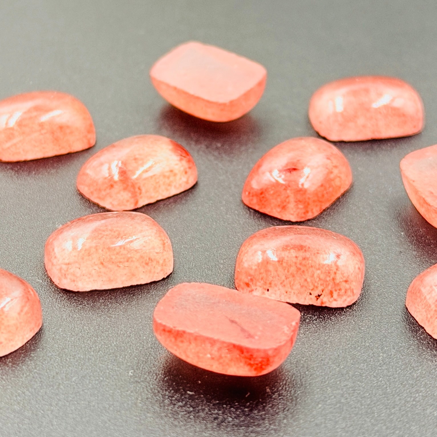 AAA+ Natural Pink Strawberry Long Cushion Loose Calibrated Gemstone 5MM TO 15MM
