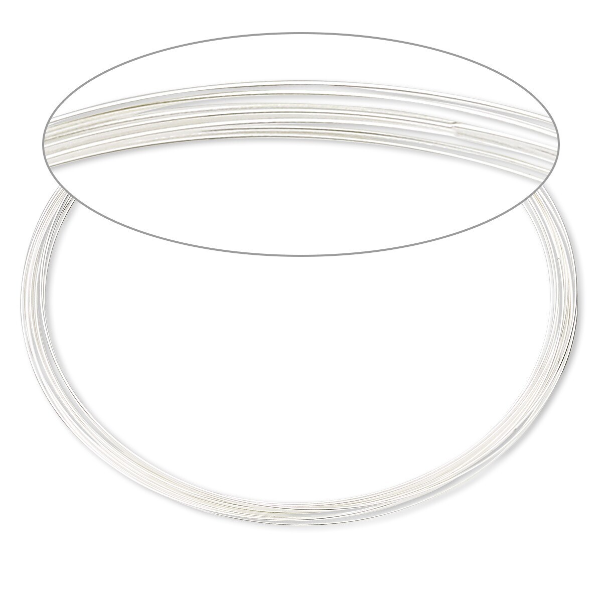 Memory Wire, Silver Plated Stainless Steel Necklace 30 Pre-Coiled Loops 1oz Pkg