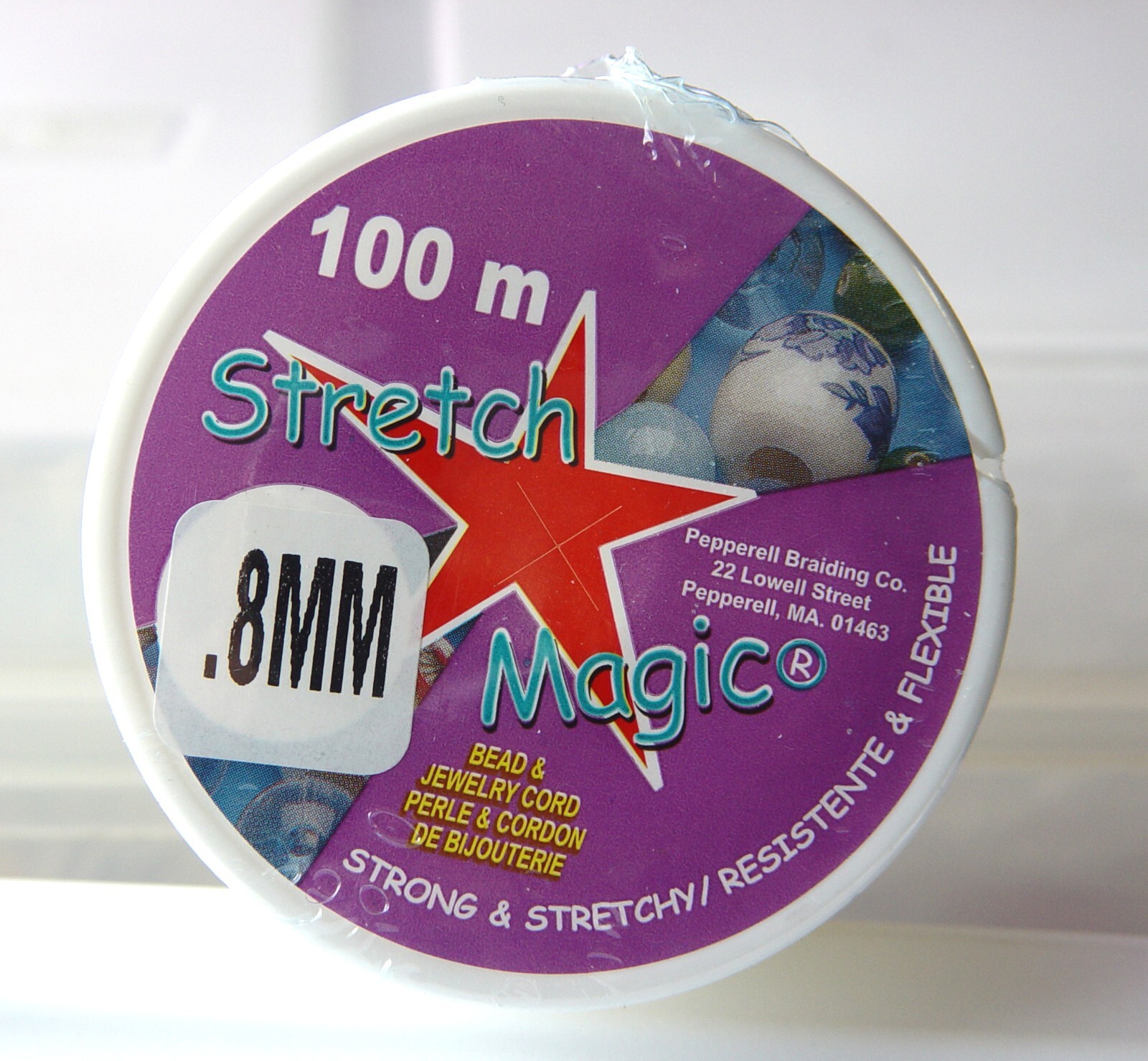 Clear Stretch Magic 100 meters/328 feet Spool .8mm Diameter stretchy cord