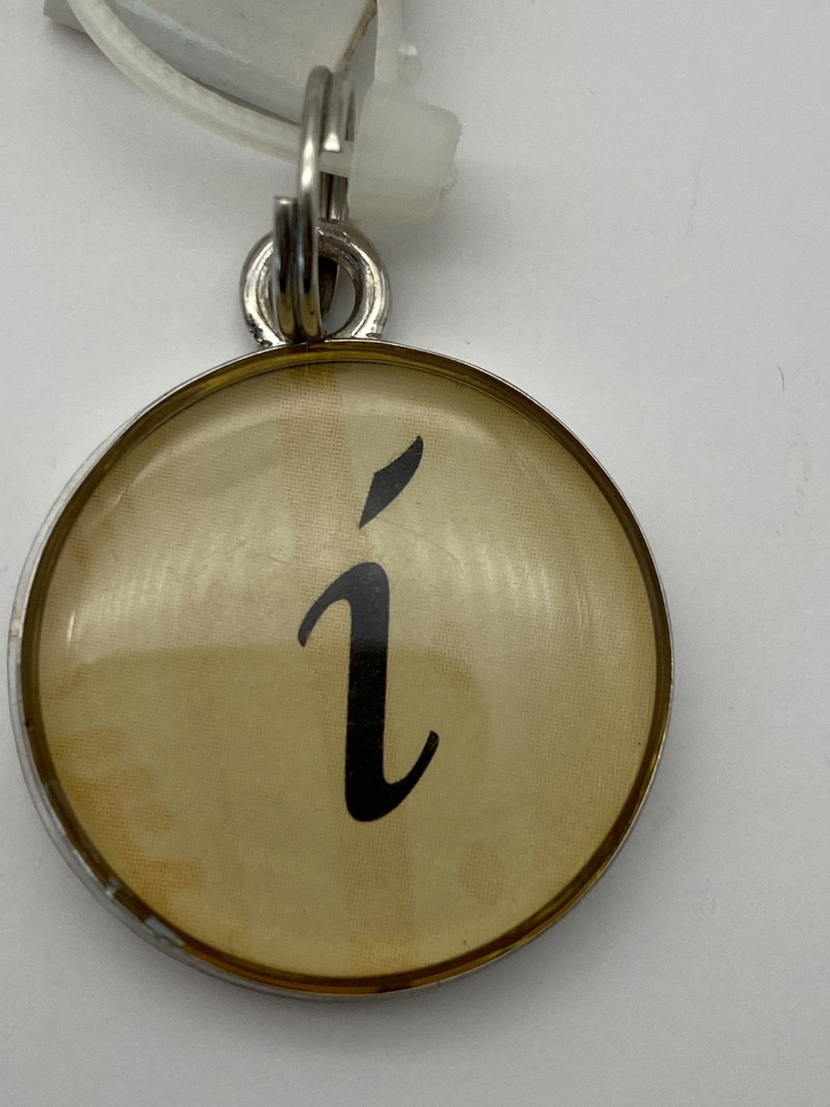 Lot of 7 Ganz Script Initial Silver Tone Pendant / Charm – New