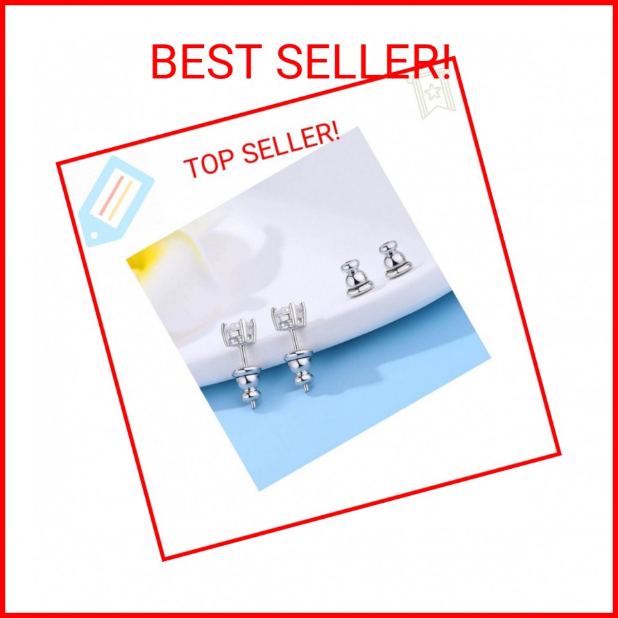 Locking Earring Backs for Studs, Hypoallergenic 18k Gold Bullet Earring Backs Re
