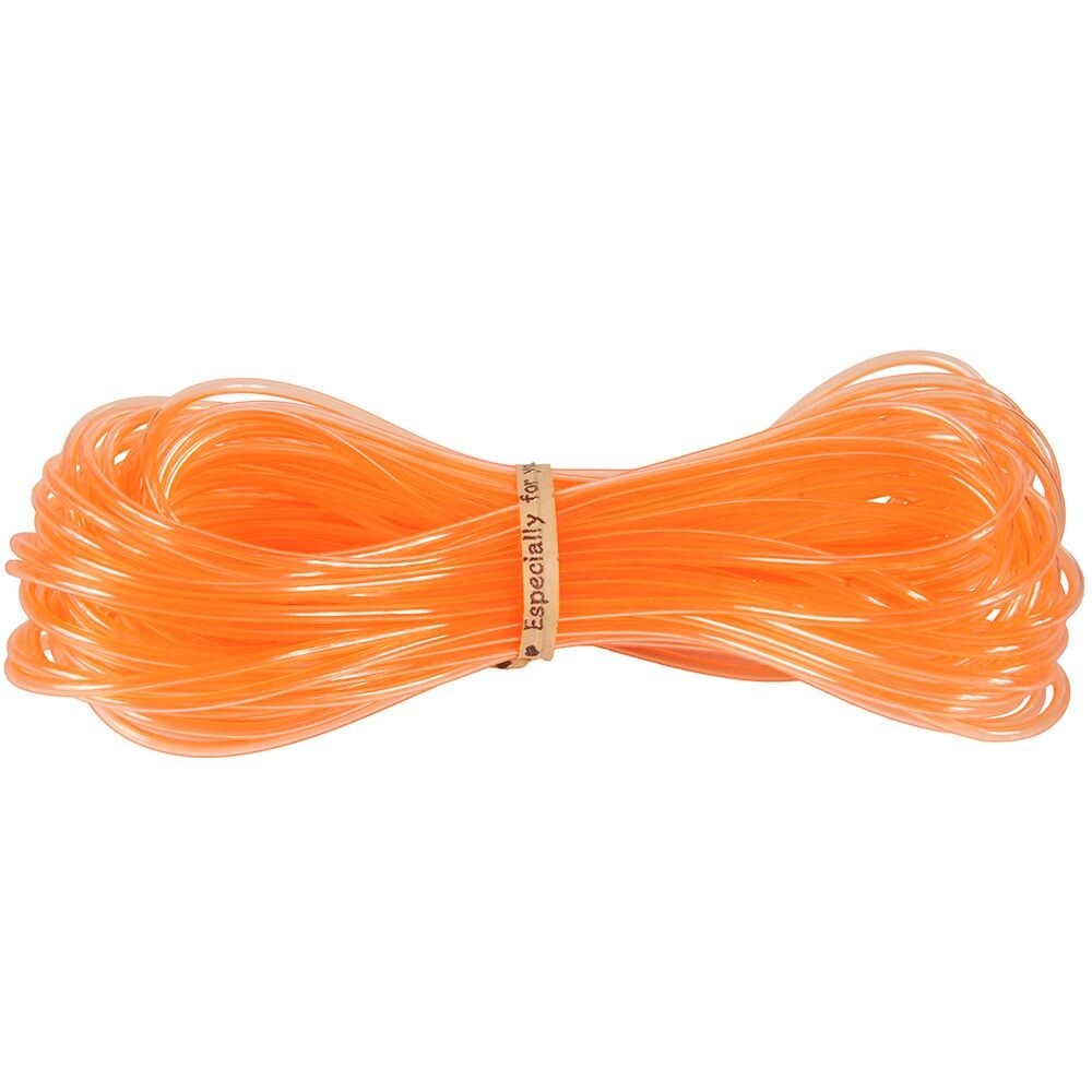 Cord, 10 Meter ORANGE 2mm Hollow Rubber Tubing Jewelry Cord Cover Memory Wire *