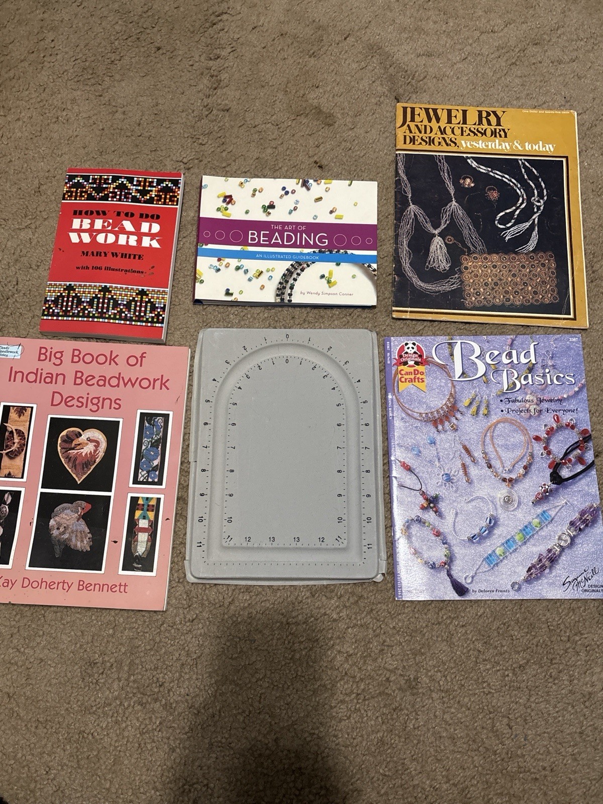 Beading Starter Kit 5 Books Bead Board Jewelry Making Beadwork Instruction Guide
