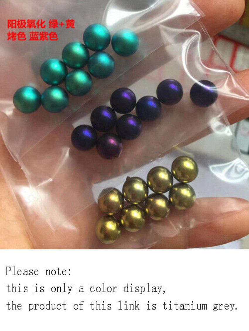 TA2 Titanium Bead Beads Ball with 2mm hole For DIY Bracelet Necklace Buddha Bead