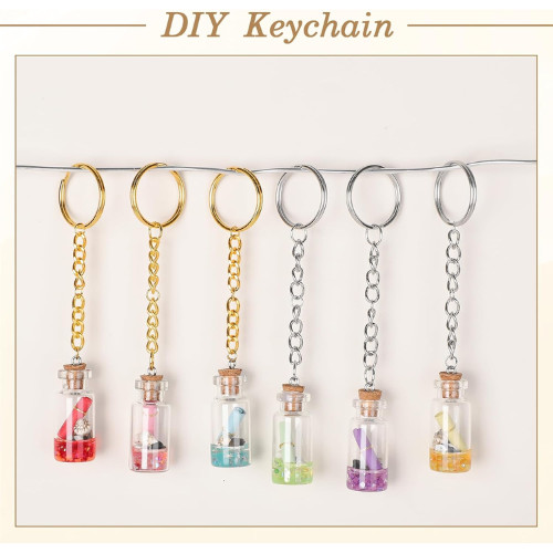 1130PCS Keychain Making Kit Jump Rings for Jewelry DIY Key Chain Supplies with K