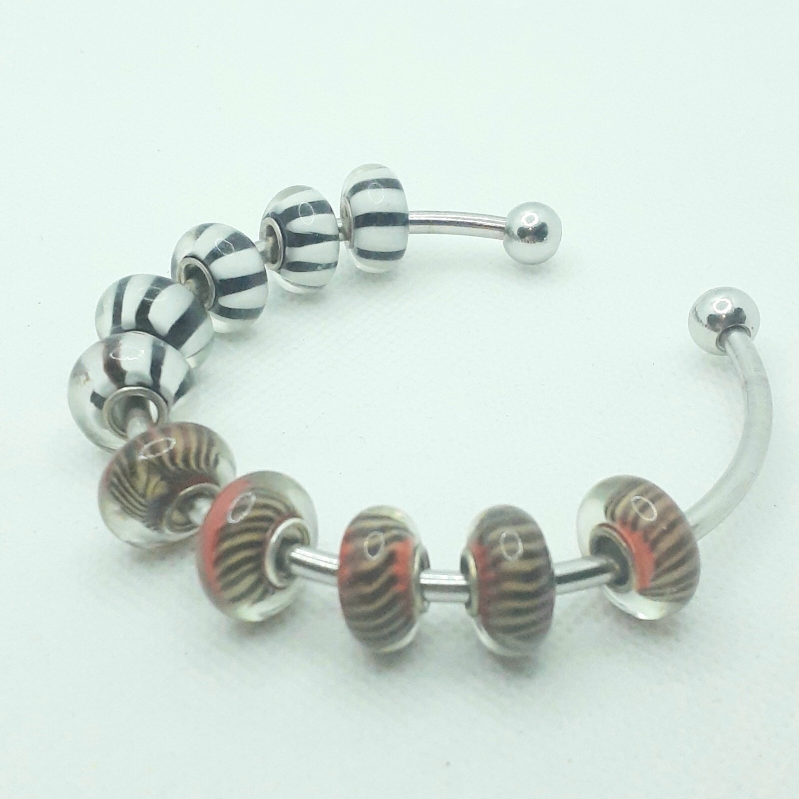 You Pick European Striped Beads 5 ct. Original/Faceted/Mult. Colors w/Discount