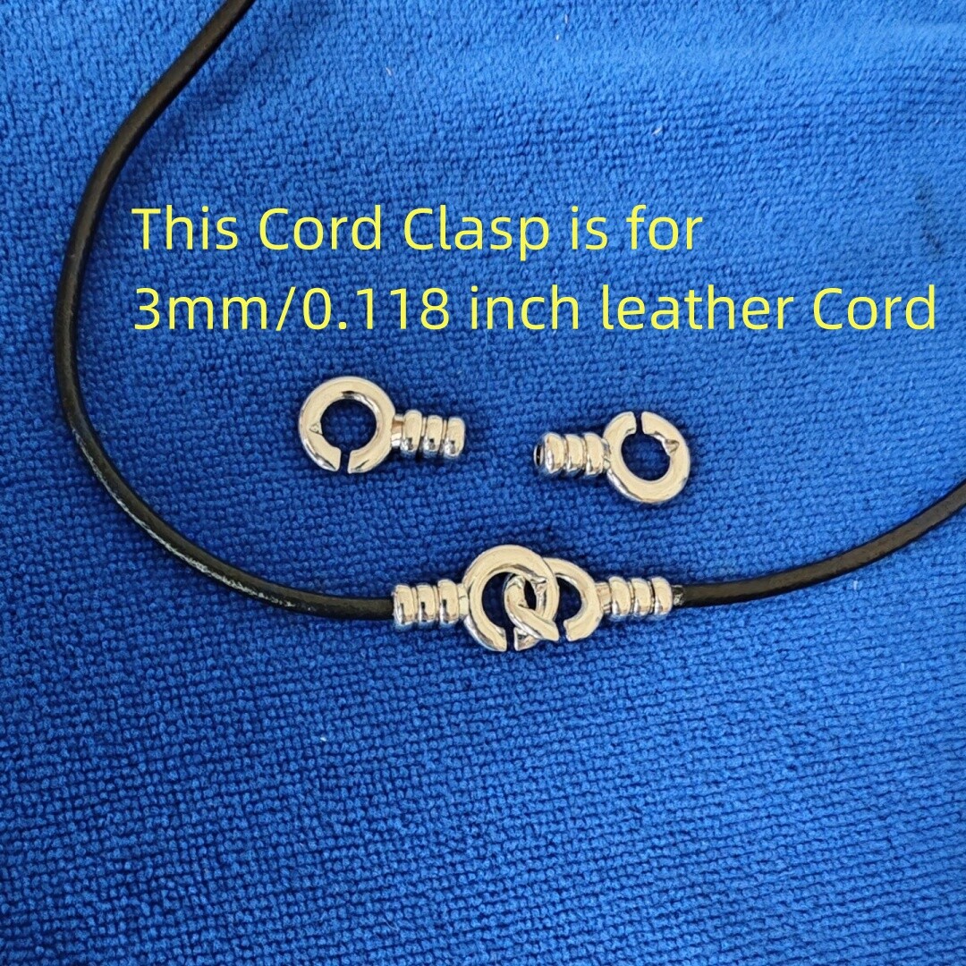 20PCS or 10Pairs Antiqued Silver Handcuffs Clasps for 3mm Leather Cord