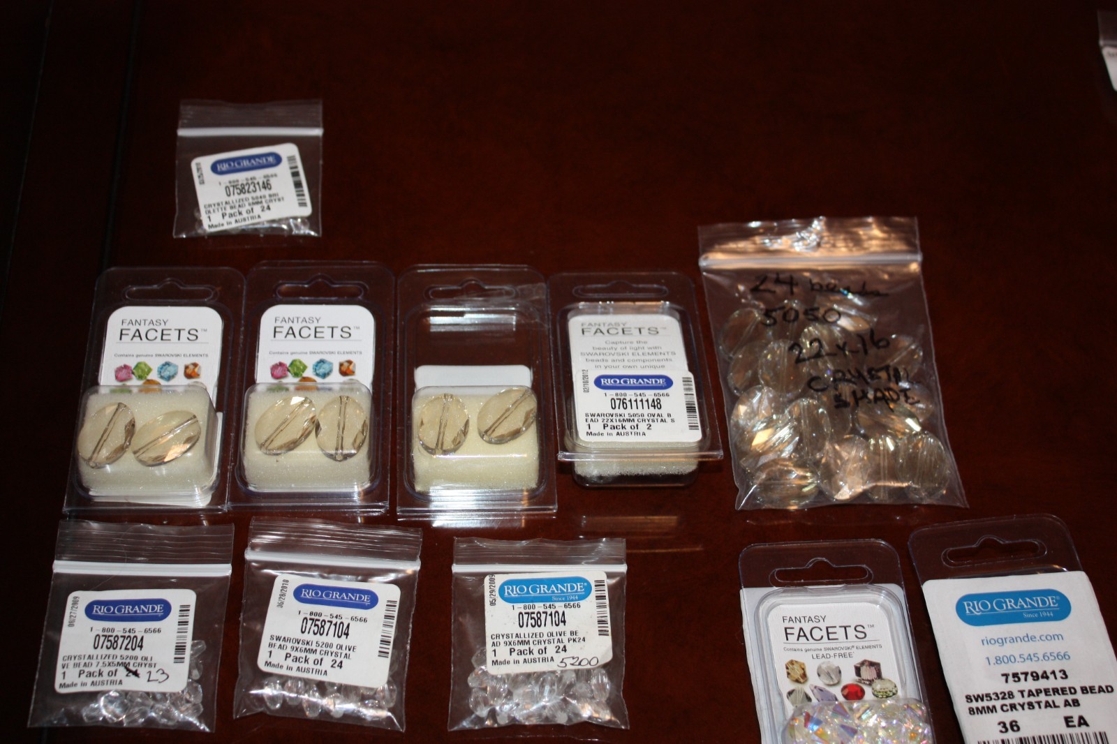 Swarovski Lot – Crystal, Crystal Shade, Crystal AB – 1616 beads & pendants