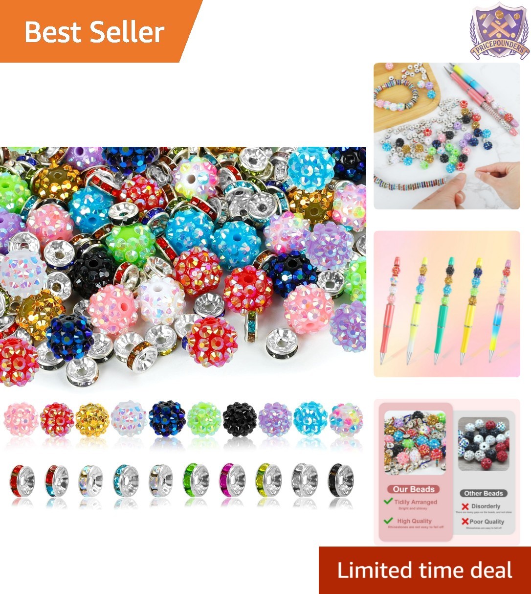 High-Quality 250 Pcs Sparkling Resin Beads – Perfect for Parties & Crafting