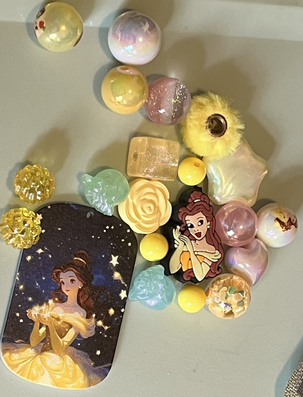Belle, Beauty & The Beast, Bundle Of Focal & Beads, Tags, &/or Acrylics, New