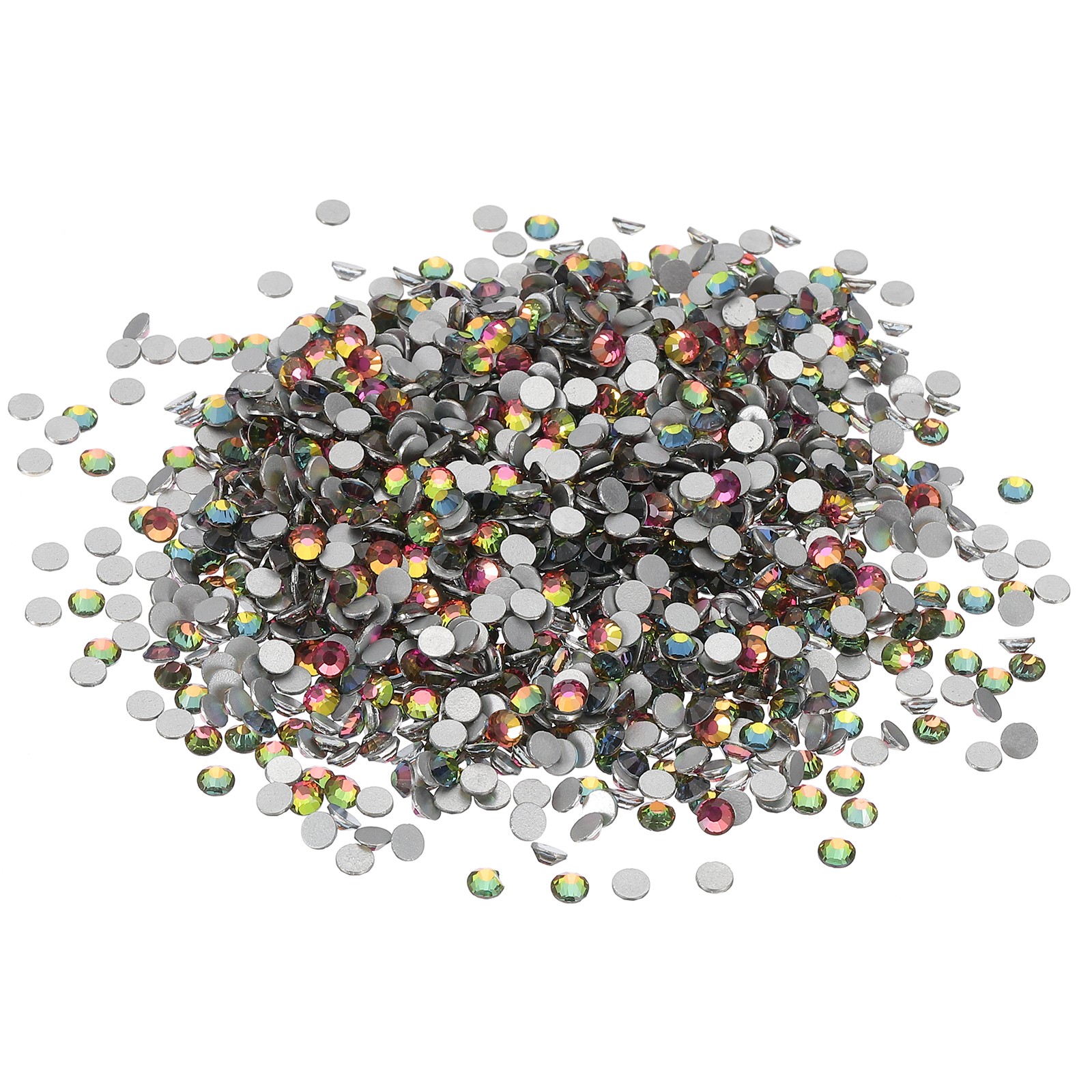 SS16/1440Pcs Glass Diamante Rhinestone, Man Made Gems, Rainbow Color