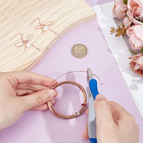 19.7FT 26 Gauge Flat Pure Copper Wire, 1mm Wide Flat Bezel Wire Tarnish Resistan