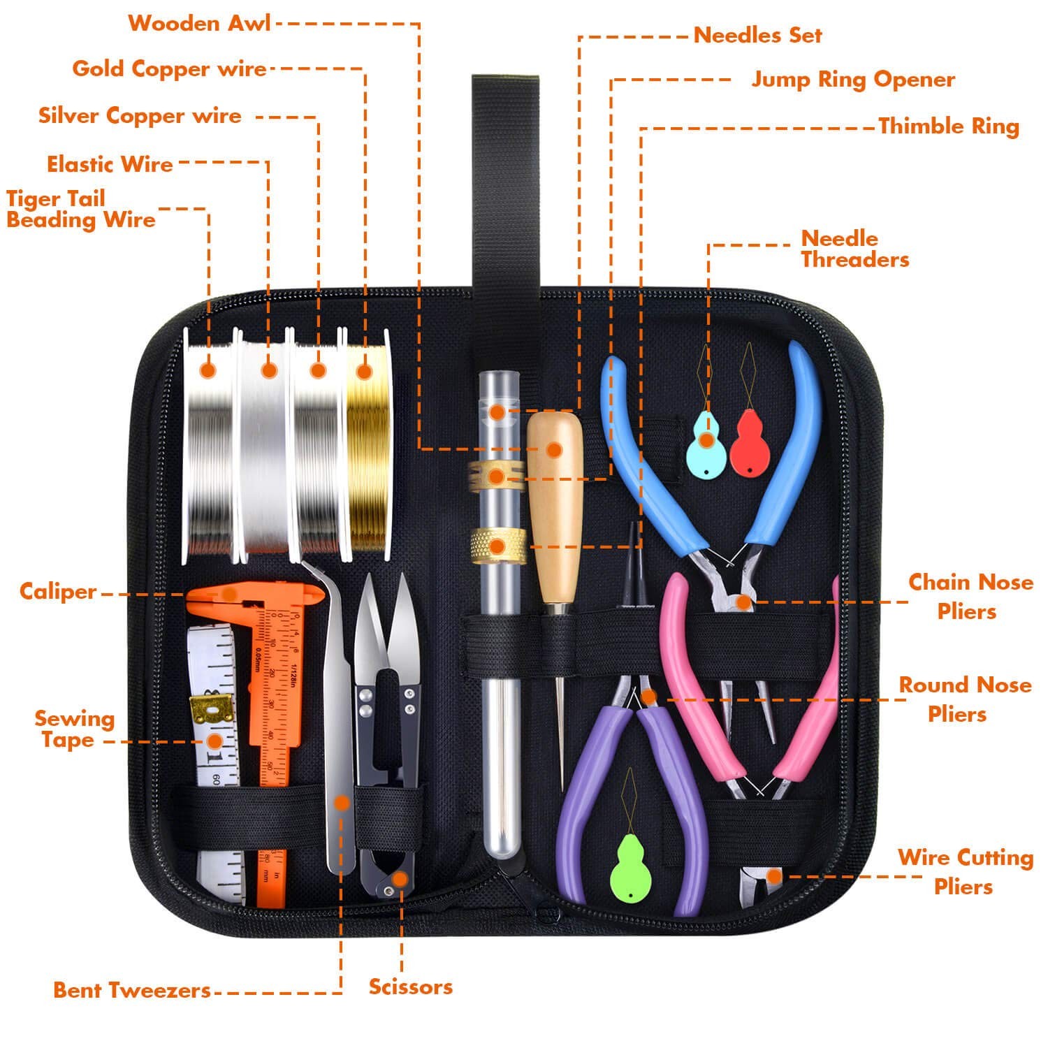 Jewelry Making Tools Kit, Jewelry Making Supplies Wire Wrapping Kit with Bead…