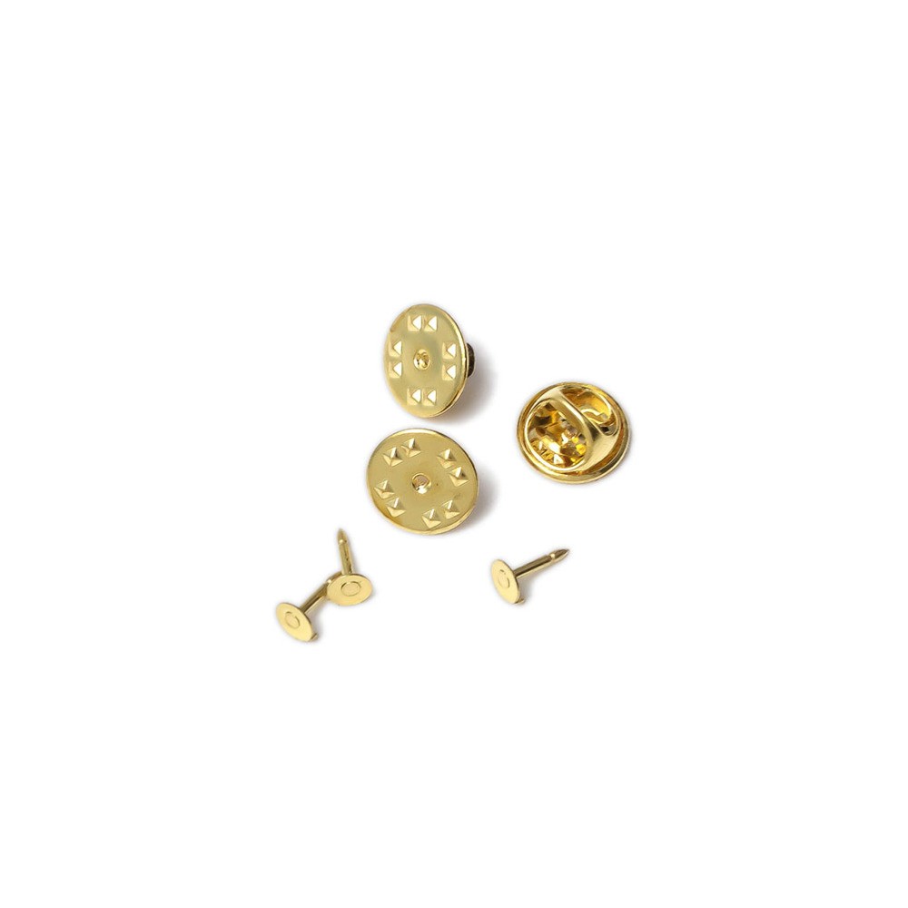 100 Sets Easy to Use Lapel Holder Brooch Clasps Pin Backs for DIY Jewelry Making