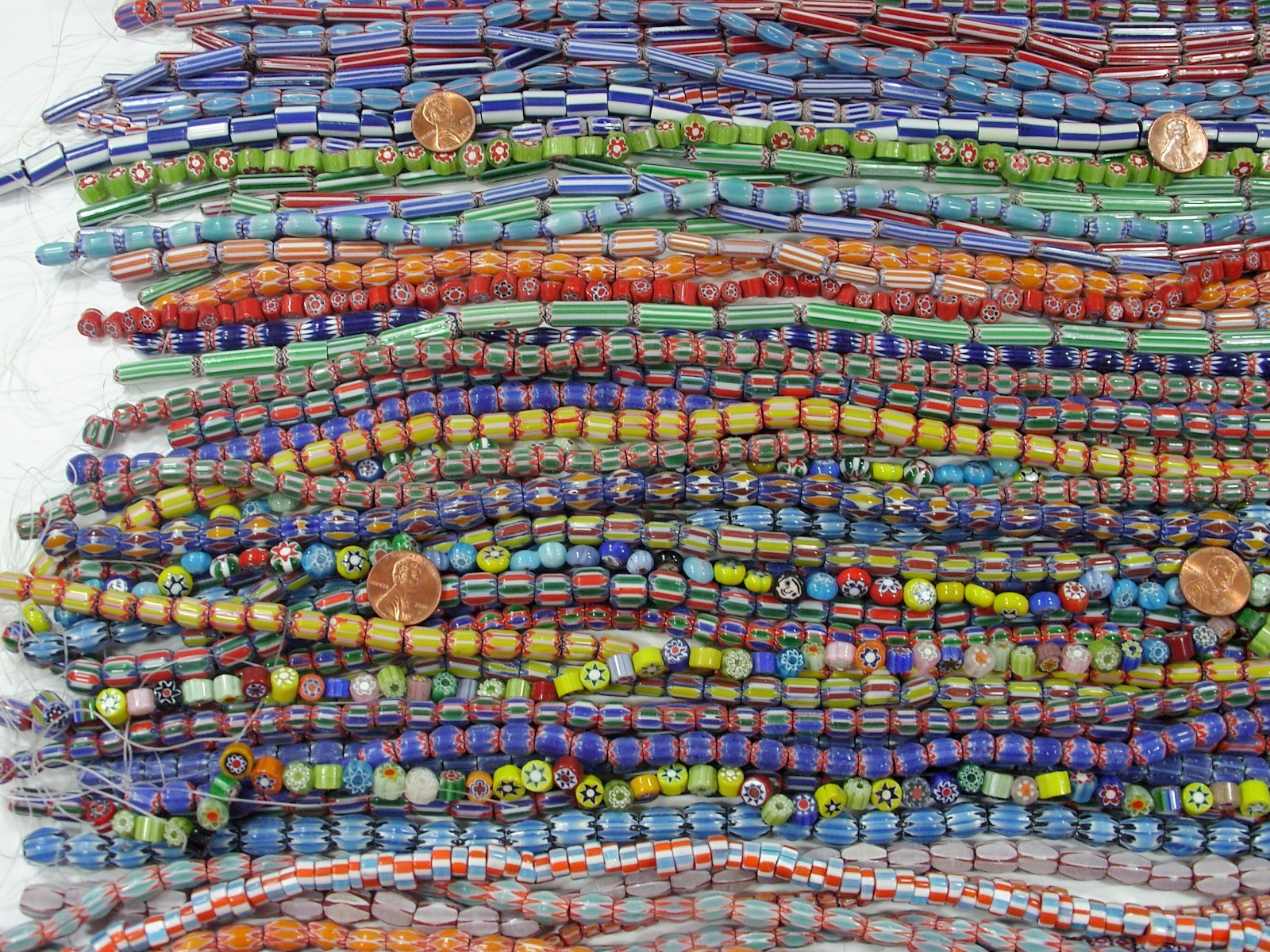 90 Strands 15″ Assorted India Handmade Chevron Beads Wholesale Bulk Lot (Q-3) ⭐