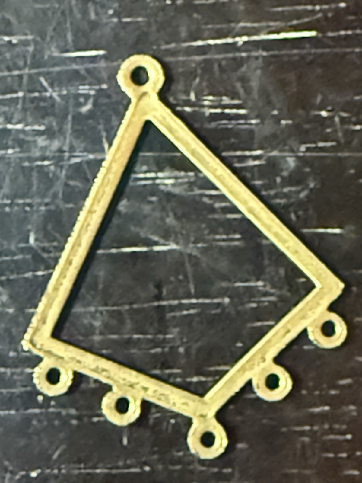12 Art Deco Geometric textured chandelier Earring / Findings