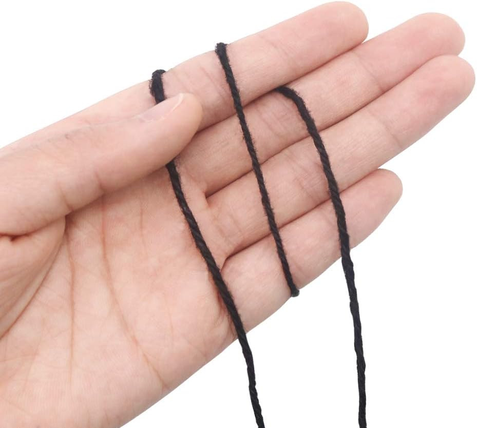 656 Feet Black Jute Twine, Natural 2Mm Jute Cord for Crafts, Halloween Wrapping,