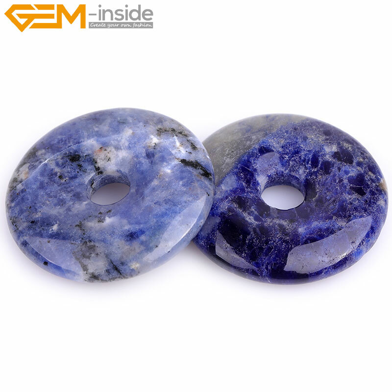 50mm Donuts Natural Stone Jewelry Making Bead 1 Piece Wholesale Loose Beads