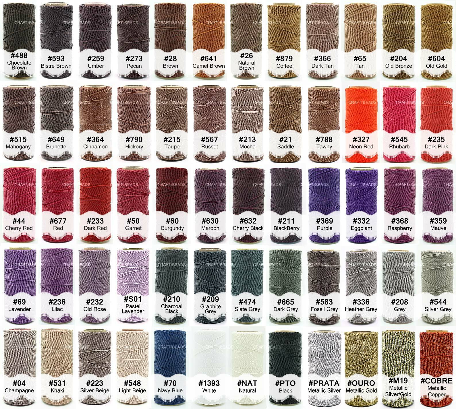 1MM Waxed Polyester Linhasita Cord Macrame Bracelet Thread String 188yards Spool