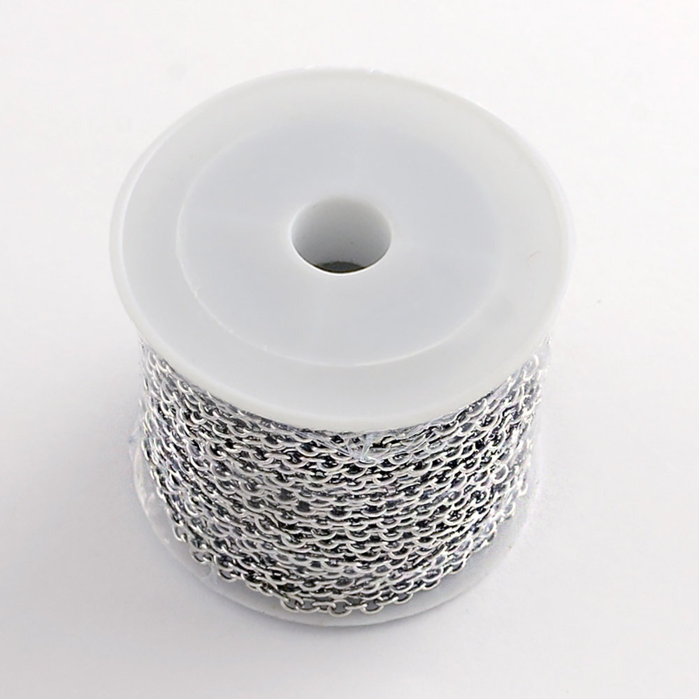 BULK Stainless Steel Cross Chain – 1 Meter 3mm x 2mm – 3.25 feet – FD287