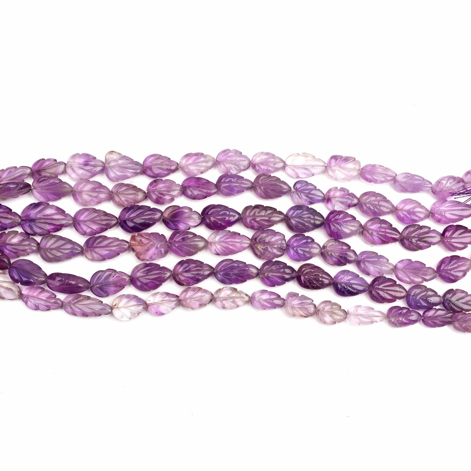 Natural Amethyst 8 Inch Strand9x12-11×15 MM Carving Pear Shape Gemstone Beads