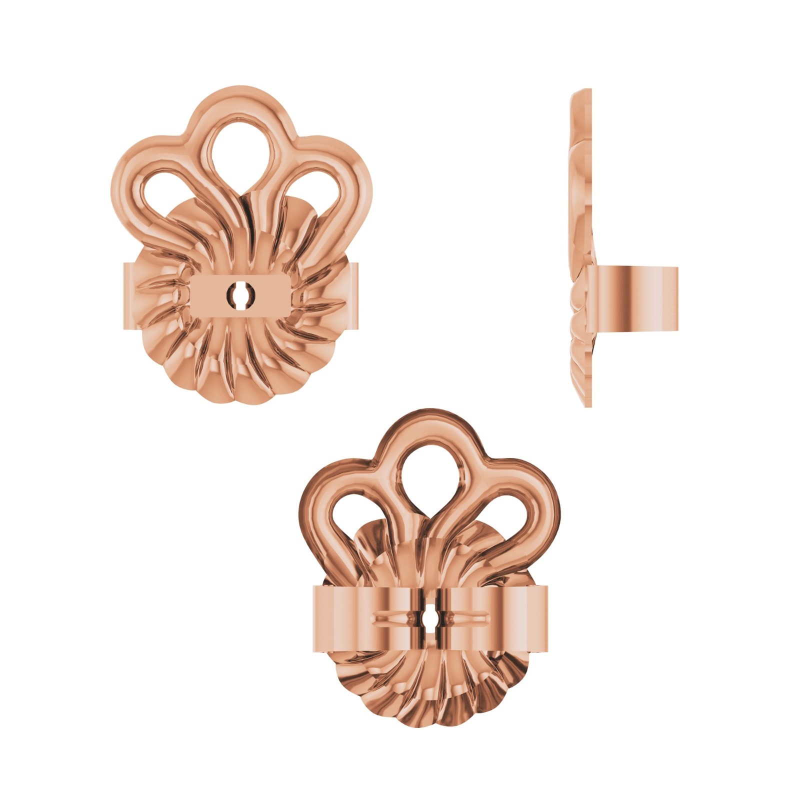 14K Gold Platinum or Silver Push-On/Screw-Off Threaded Stabilizer Earring Back