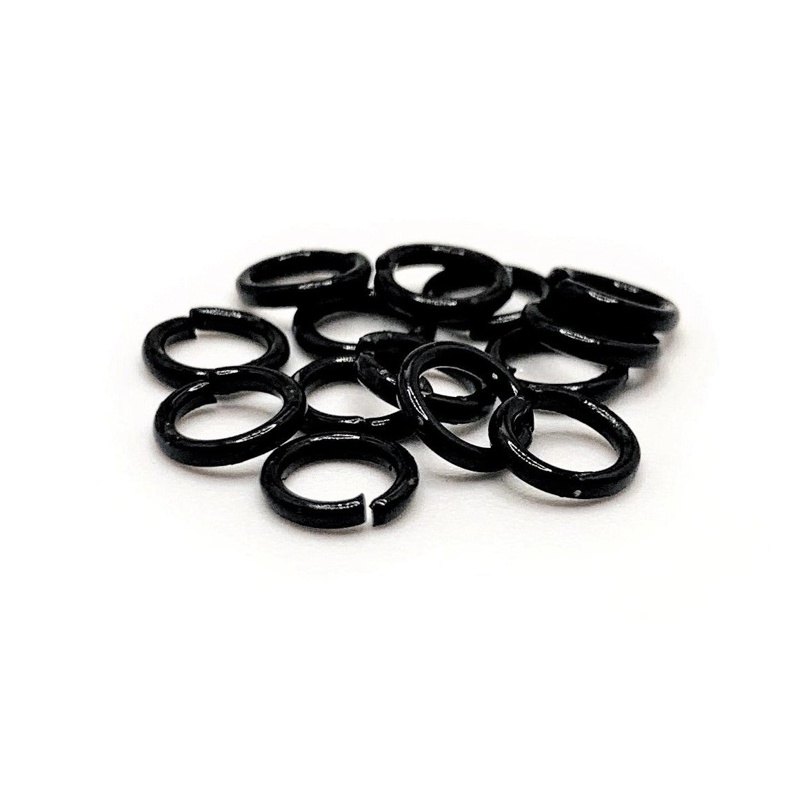 6mm, 18g, Black Open Jump Rings – US Seller