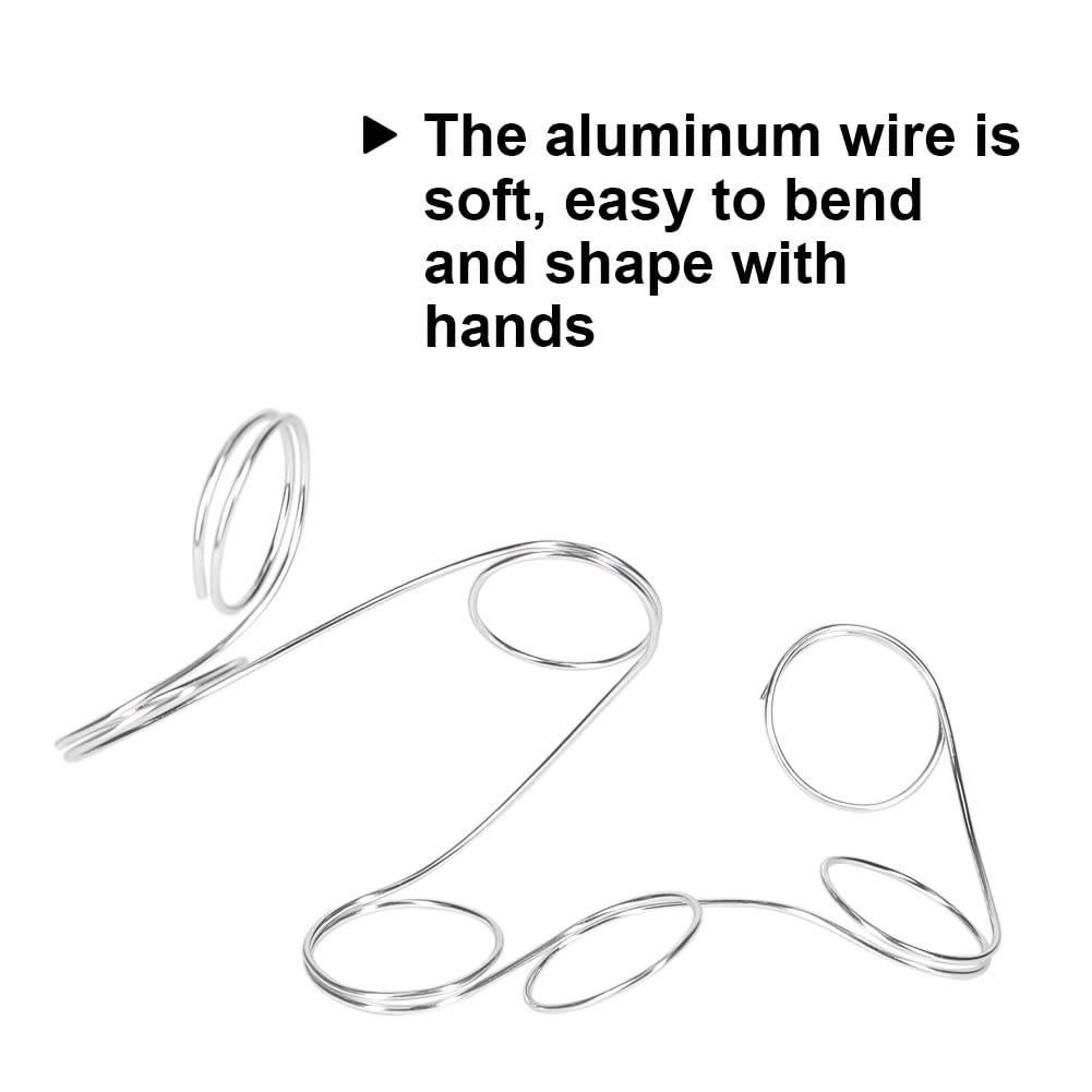 18 Gauge Aluminum Craft Wire, 165 Feet 1Mm Bendable Metal Wire for Jewelry Makin