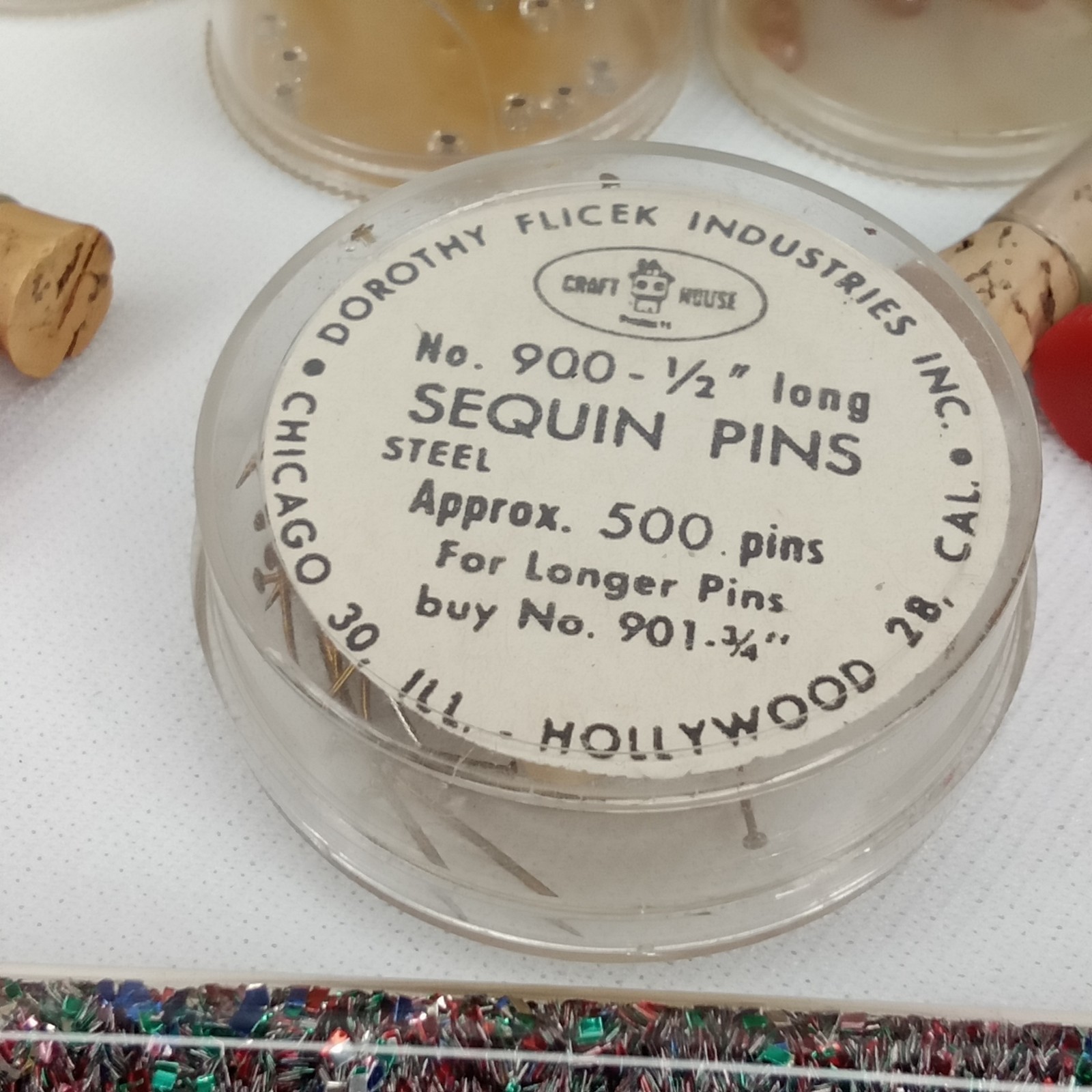 Vintage MCM 1950s Coats & Clark Plastic Beads Crafting & Jewelry Making Lot