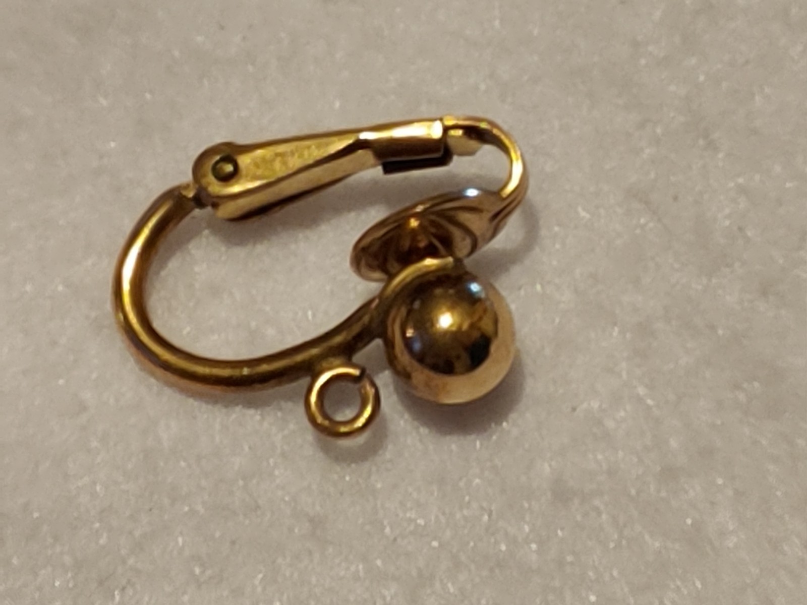ONE -14K GOLD FILLED-Clip On Earring Hook As Shown- For making a earring – VTG
