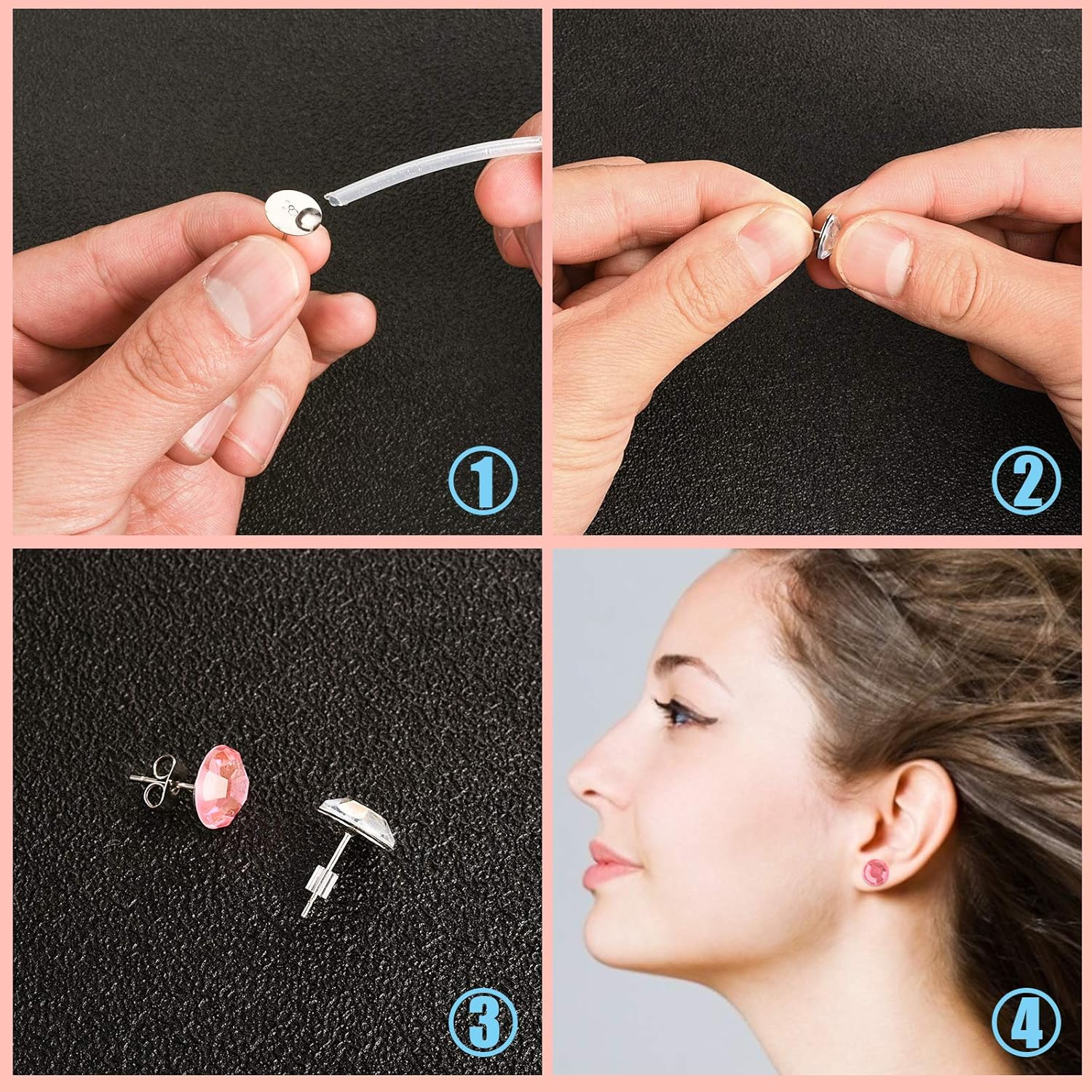 Earring Posts and Backs, 2000Pcs Hypoallergenic Earring Studs for Jewelry Making