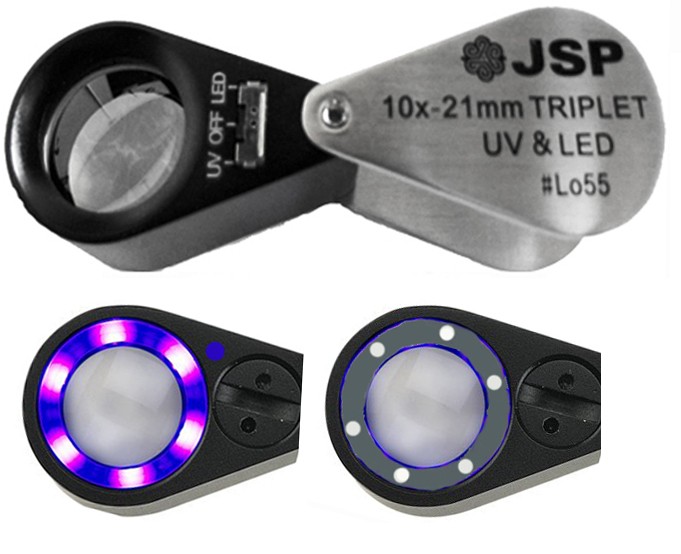 JSP®LED + UV LOUPE 10X21MM TRIPLET