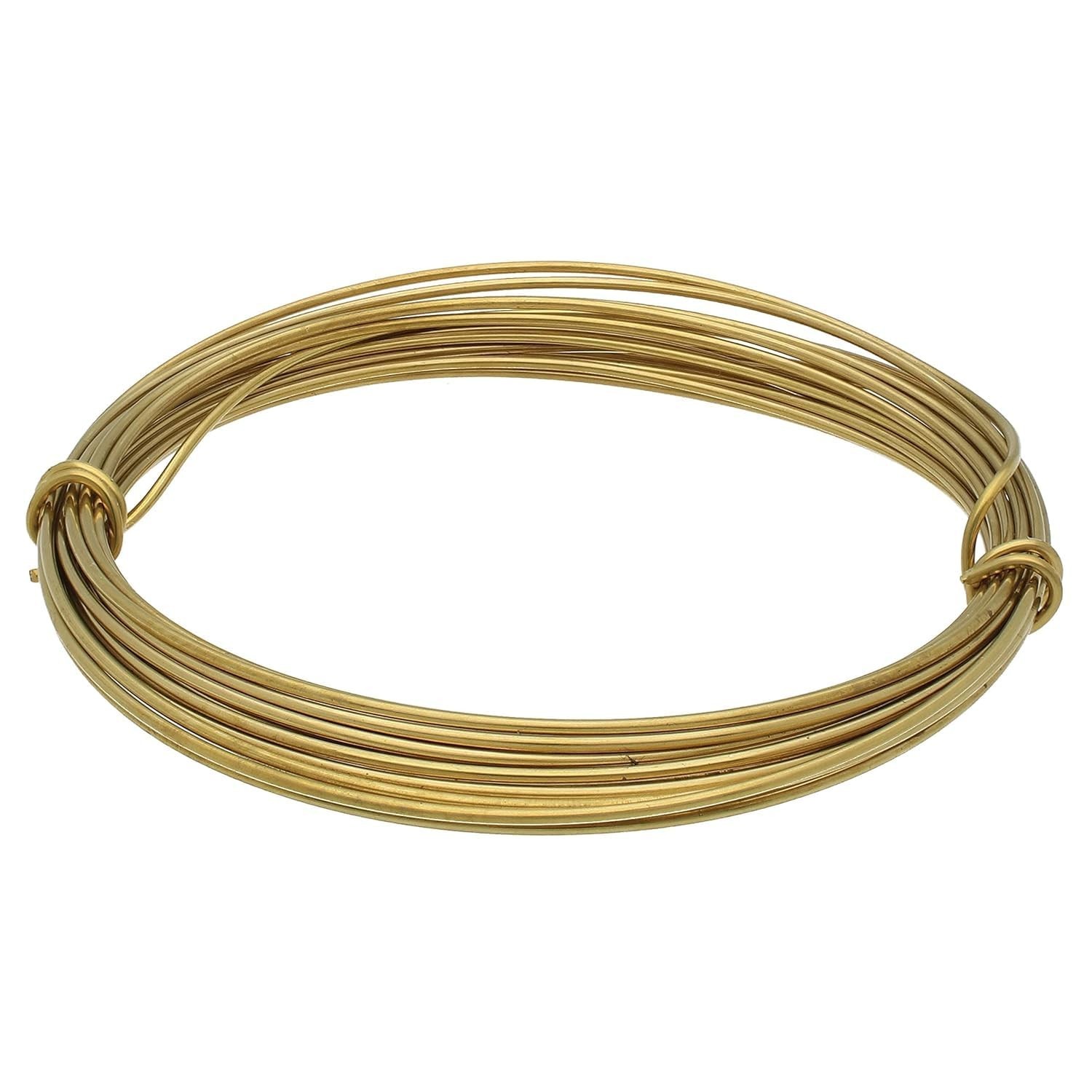 Professional German Jewelry Wire – 1mm Dia, 18 Gauge, 3 Meter Coil – Brass – …