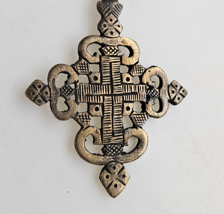 Ethiopian Coptic Cross pendant hand Made in Ethiopia African jewelry supplies
