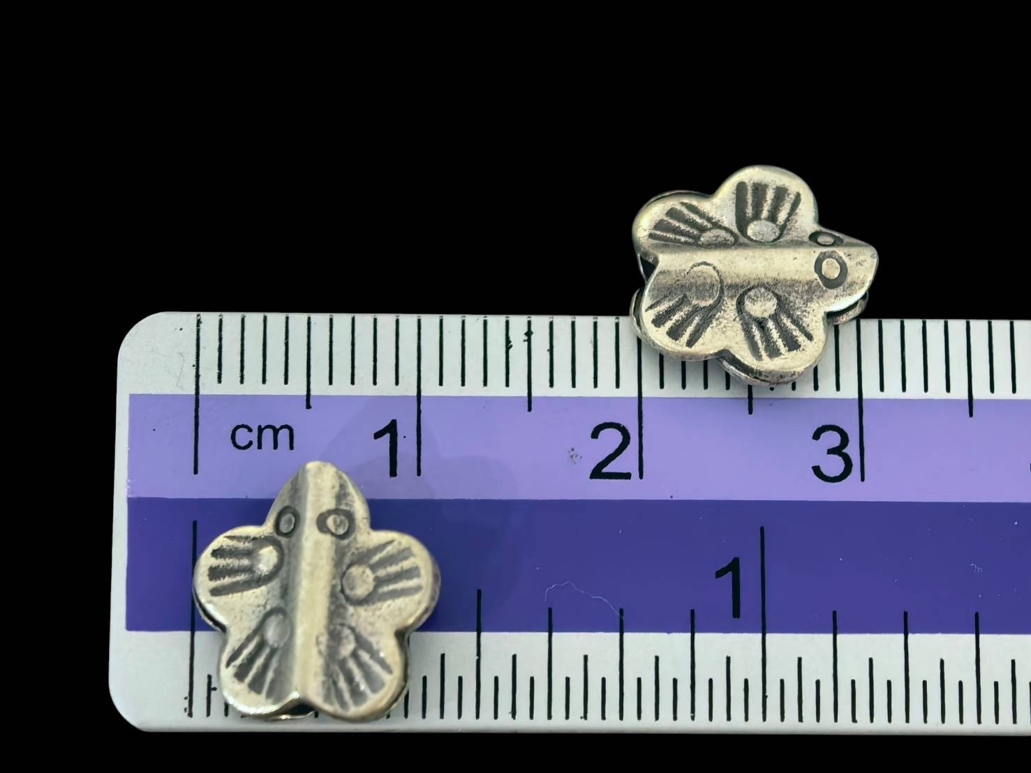 silver beads karen hill tribe silver 6 flower bead