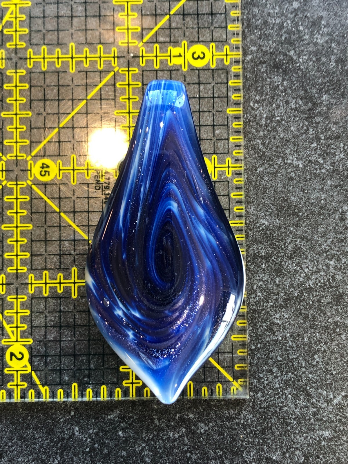 Hand Made Artisan Glass Pendant Galaxy Cobalt Blue for Crafting Jewelry Making
