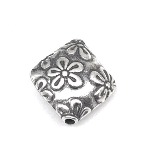 12mm Hand Crafted Batik Sterling Silver .925 Bali Beads-#17754