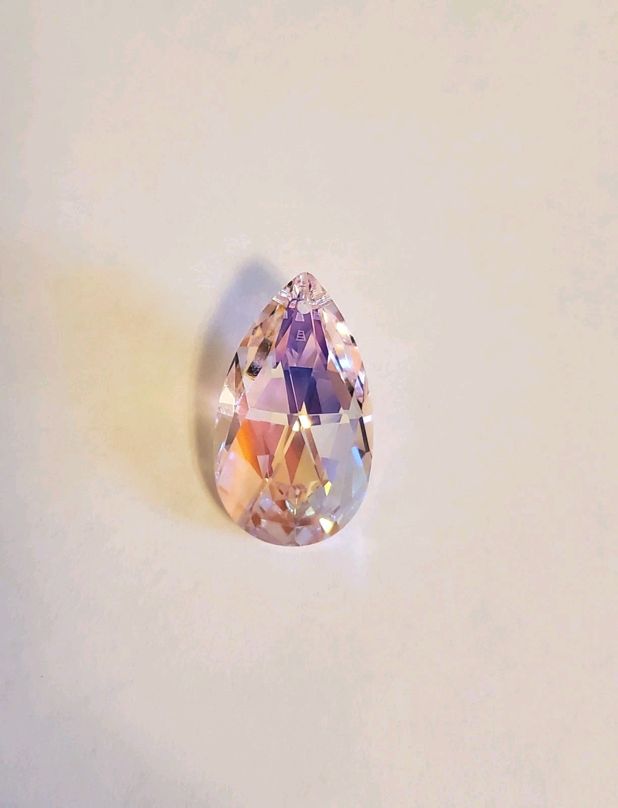 Vintage Swarovski 28mm Pear Teardrop Pendant Rosaline Blue AB (1pc) Rare