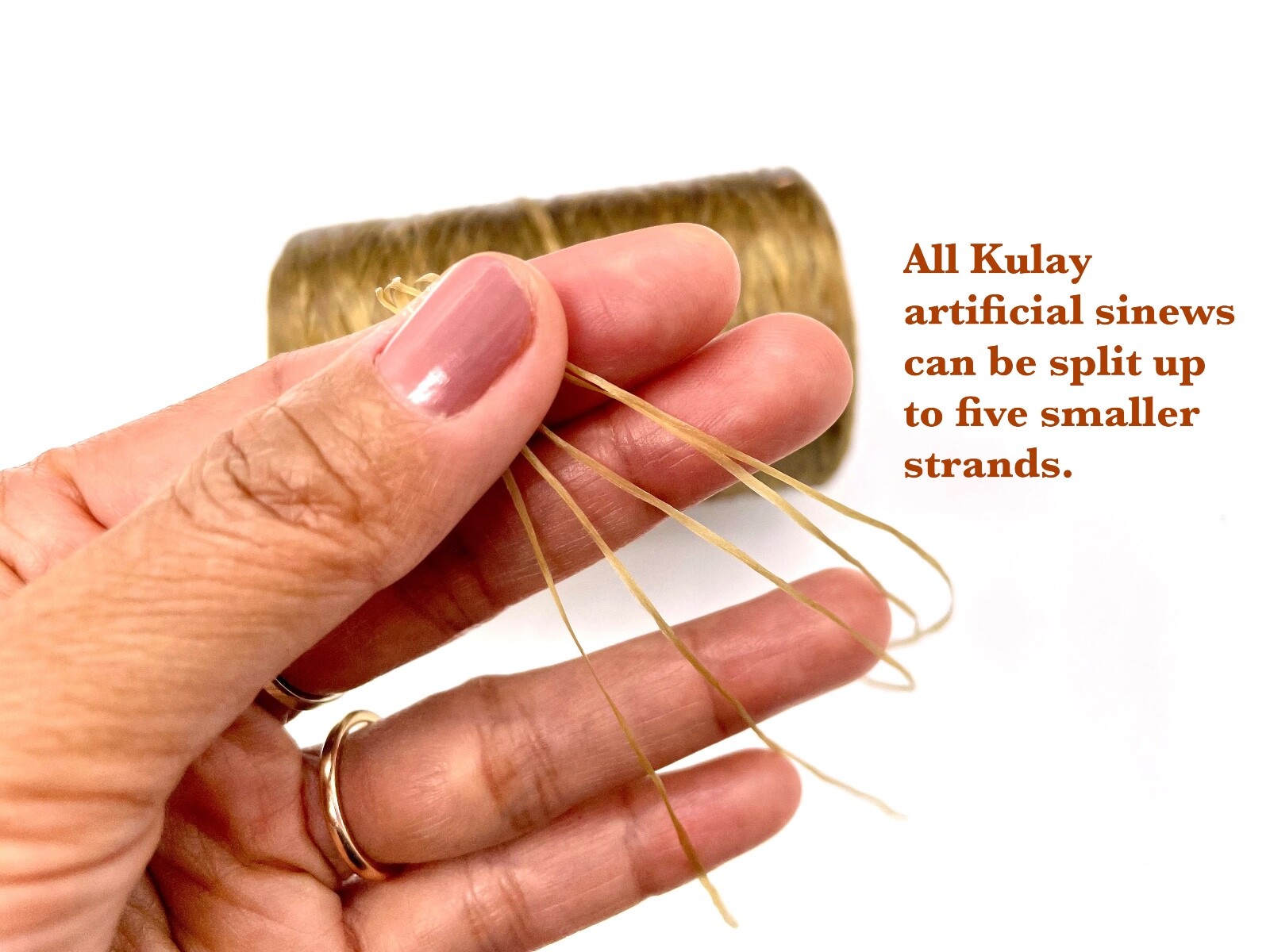 Kulay Artificial Sinew Waxed Flat Polyester Thread, 4 spools, 1,200 yards total