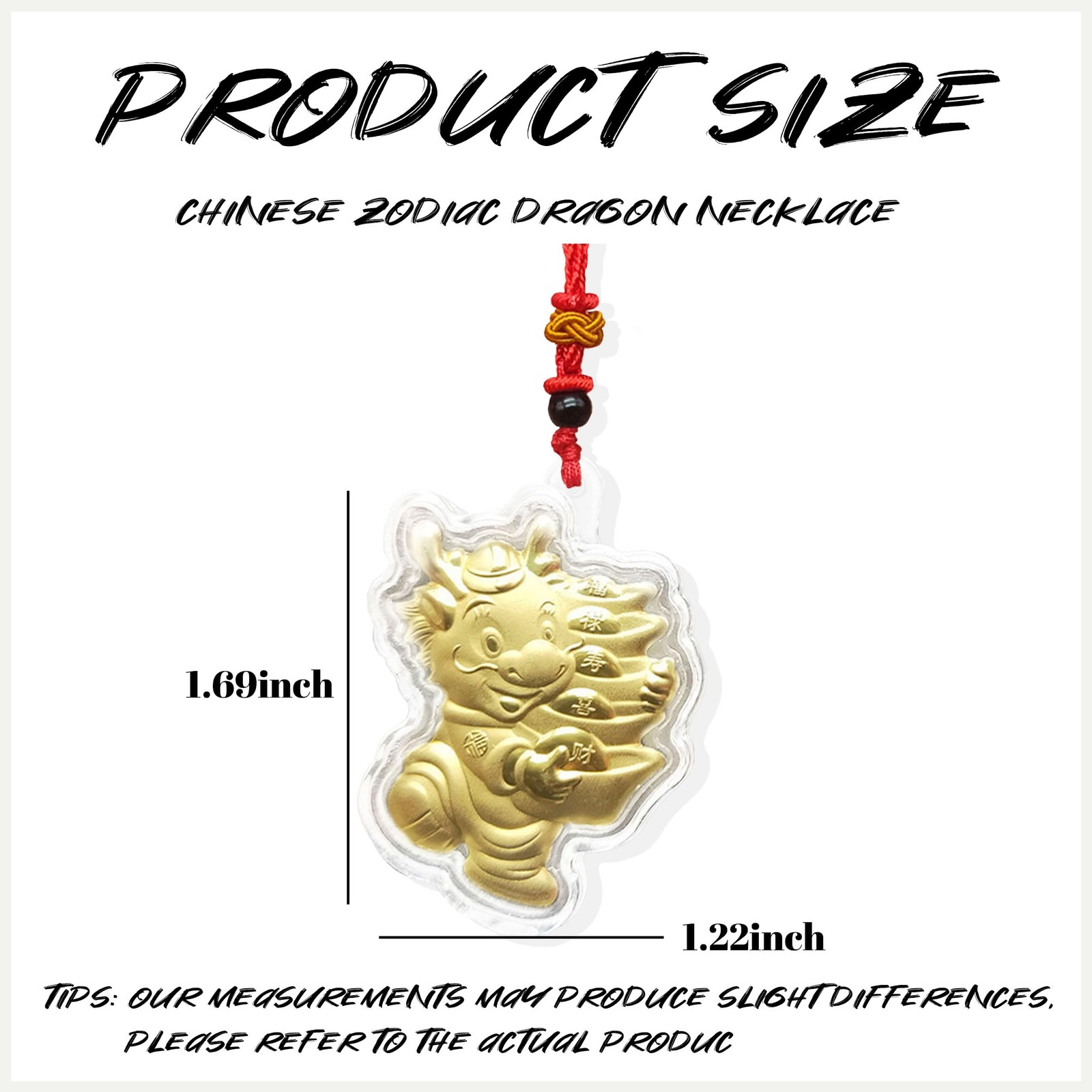 2024 Chinese New Year Dragon Necklace Lucky Dragon Necklace Spring Festival Trad